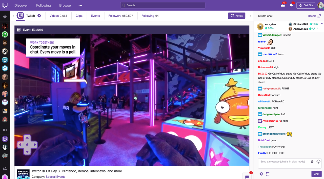 showing viewer interaction and community building during a relaxed Twitch session.
