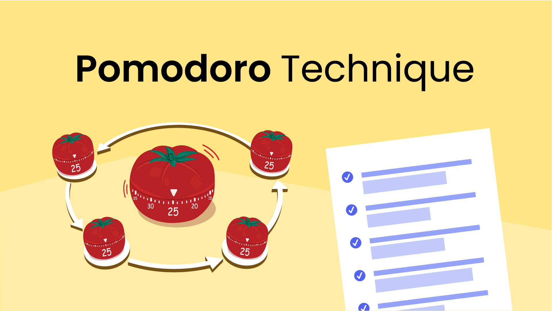 using focus blocks and a Pomodoro timer for productive work
